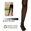 image:imageHanes Womens EcoSmart Fashion Diamond Outline Control Top Sheer Toe TightsBlack