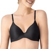 image:imageHanes Womens Invisible Look Underwire Adjustable TShirt Bra 2 PackBlackSoft Taupe