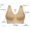 image:imageHanes Womens Just My Size Seamless Bralette Pure Comfort Light Support Pullover Bra Plus SizesSparkle Blue