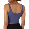 image:imageHanes Womens Moves Crop Bralette VNeck Cropped Pullover Builtin Shelf Bra Odor ControlDark Cobalt Night