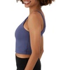 image:imageHanes Womens Moves Crop Bralette VNeck Cropped Pullover Builtin Shelf Bra Odor ControlDark Cobalt Night