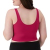 image:imageHanes Womens Moves Crop Bralette VNeck Cropped Pullover Builtin Shelf Bra Odor ControlFresh Berry