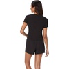 image:imageHanes Womens Originals 2piece Lounge Set Supersoft Cropped Baby Doll Tee amp Sleep Shorts Loungewear SetBlackBlack