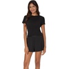 image:imageHanes Womens Originals 2piece Lounge Set Supersoft Cropped Baby Doll Tee amp Sleep Shorts Loungewear SetBlackBlack