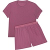 image:imageHanes Womens Originals 2piece Lounge Set Supersoft Cropped Baby Doll Tee amp Sleep Shorts Loungewear SetMauve MoodMauve Mood
