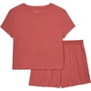 image:imageHanes Womens Originals 2piece Lounge Set Supersoft Cropped Baby Doll Tee amp Sleep Shorts Loungewear SetNatural CedarNatural Cedar