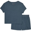 image:imageHanes Womens Originals 2piece Lounge Set Supersoft Cropped Baby Doll Tee amp Sleep Shorts Loungewear SetStargazer GreyStargazer Grey