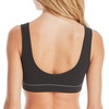 image:imageHanes Womens Originals Seamless Rib Crop Bralette Scoop Neckline Pullover Wireless Bra ComfortFlex FitBlack