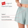 image:imageHanes Womens Originals Sleep Shorts 2Pack Comfywear Supersoft Lounge Shorts Pack 325BlackStargazer Grey