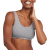 image:imageHanes Womens Pack Cotton Scoopneck Bralette LowImpact Sports Bra 3PackFantastic FuchsiaConcrete HeatherLilac
