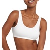 image:imageHanes Womens Pack Cotton Scoopneck Bralette LowImpact Sports Bra 3PackWhiteWhiteWhite
