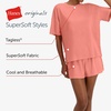 image:imageHanes Womens Pajamas Set Comfywear Pajamas for Women Set Originals SupertSoft Loungewear TShirt amp Sleep ShortsMoon Mist Yellow