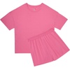 image:imageHanes Womens Pajamas Set Comfywear Pajamas for Women Set Originals SupertSoft Loungewear TShirt amp Sleep ShortsParrot Pink