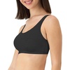 image:imageHanes Womens Racerback Cotton TBack Bralette 3 PackBlackBlackBlack