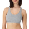 image:imageHanes Womens Racerback Cotton TBack Bralette 3 PackConcrete HeatherIsle GreenMoonlite Heather