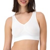image:imageHanes Womens Seamless Racerback Bra Pullover FullCoverage Bralette 2PackWhite Light Buff