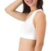 image:imageHanes Womens Seamless Racerback Bra Pullover FullCoverage Bralette 2PackWhite Light Buff