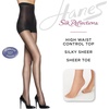 image:imageHanes Womens Silk Reflections Control Top Sheer Toe Silky Sheer High Waisted PantyhoseLittle Color