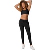 image:imageHanes Womens Sport Compression Racerback SportsBraBlackWhite  2 Pack