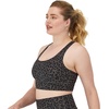 image:imageHanes Womens Sports Bra Moves Racerback Crop Top Yoga Bras for Women Stretch Sports Crop Top with Cutout WickingBlack Leopard Prt