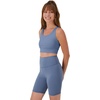 image:imageHanes Womens Sports Bra Moves Racerback Crop Top Yoga Bras for Women Stretch Sports Crop Top with Cutout WickingBlue Dive