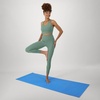 image:imageHanes Womens Sports Bra Moves Racerback Crop Top Yoga Bras for Women Stretch Sports Crop Top with Cutout WickingHerbal Olive Green