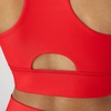 image:imageHanes Womens Sports Bra Moves Racerback Crop Top Yoga Bras for Women Stretch Sports Crop Top with Cutout WickingHolly Berry Red
