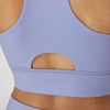 image:imageHanes Womens Sports Bra Moves Racerback Crop Top Yoga Bras for Women Stretch Sports Crop Top with Cutout WickingPeri Blue
