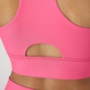 image:imageHanes Womens Sports Bra Moves Racerback Crop Top Yoga Bras for Women Stretch Sports Crop Top with Cutout WickingPink Pedestal