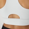 image:imageHanes Womens Sports Bra Moves Racerback Crop Top Yoga Bras for Women Stretch Sports Crop Top with Cutout WickingWhite