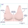 image:imageHanes Womens Wireless Bra Just My Size Pure Comfort FullFigure Bras for Women FrontClose Design Plus Size TooWhite