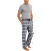 image:imageHanes mens Woven Pajama PantGrey Plaid