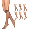 image:imageHanes Alive Womens Full Support Sheer Toe Knee High StockingsBarely There Pack of 6