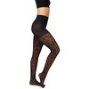 image:imageHanes EcoSmart Womens Leopard Animal Print Fashion No Dig Wide Waistband Sheer Toe TightsBlack