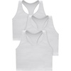 image:imageHanes Light Workout 3Pack StretchCotton Cropped Yoga Tank Tops for Women with Builtin BraWhiteWhiteWhite