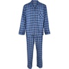 image:imageHanes Mens 100 Cotton Flannel Plaid Pajama Top and Pant Set Long Sleeve Button DownBlue