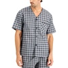 image:imageHanes Mens Hanes Short Sleeve Pj SetBlackGrey Plaid