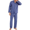 image:imageHanes Mens Woven PlainWeave Pajama SetBlue Checkered