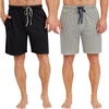 image:imageHanes Mens Woven ShortHeather GreyBlack