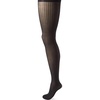 image:imageHanes Script Womens Fashion Pinstripe Control Top Sheer Toe TightsBlack