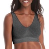 image:imageHanes Womens Cozy Wireless Bra FullCoverage Pullover Bra Seamless TShirt BraGravel Grey Heather