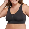 image:imageHanes Womens Just My Size Seamless Bralette Pure Comfort Light Support Pullover Bra Plus SizesBlack