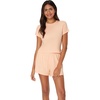 image:imageHanes Womens Originals 2piece Lounge Set Supersoft Cropped Baby Doll Tee amp Sleep Shorts Loungewear SetMellow PeachMellow Peach