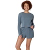 image:imageHanes Womens Originals 2piece Lounge Set Supersoft Cropped Baby Doll Tee amp Sleep Shorts Loungewear SetStargazer GreyStargazer Grey