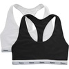 image:imageHanes Womens Originals Racerback Bralette Pack Breathable Stretch Cotton Bras 2PackBlackWhite