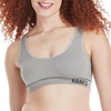 image:imageHanes Womens Originals Seamless Rib Crop Bralette Scoop Neckline Pullover Wireless Bra ComfortFlex FitHeritage Grey Marle