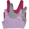 image:imageHanes Womens Pack Cotton Scoopneck Bralette LowImpact Sports Bra 3PackFantastic FuchsiaConcrete HeatherLilac
