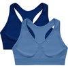 image:imageHanes Womens Seamless Racerback Bra Pullover FullCoverage Bralette 2PackDenim Jacket BlueNavy Eclipse