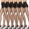 image:imageHanes Womens Silk Reflections Non Control Top Sheer Toe Silky Sheer PantyhoseBarely Black Pack of 6