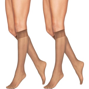image:imageHanes Alive Womens Full Support Sheer Toe Knee High StockingsLittle Color